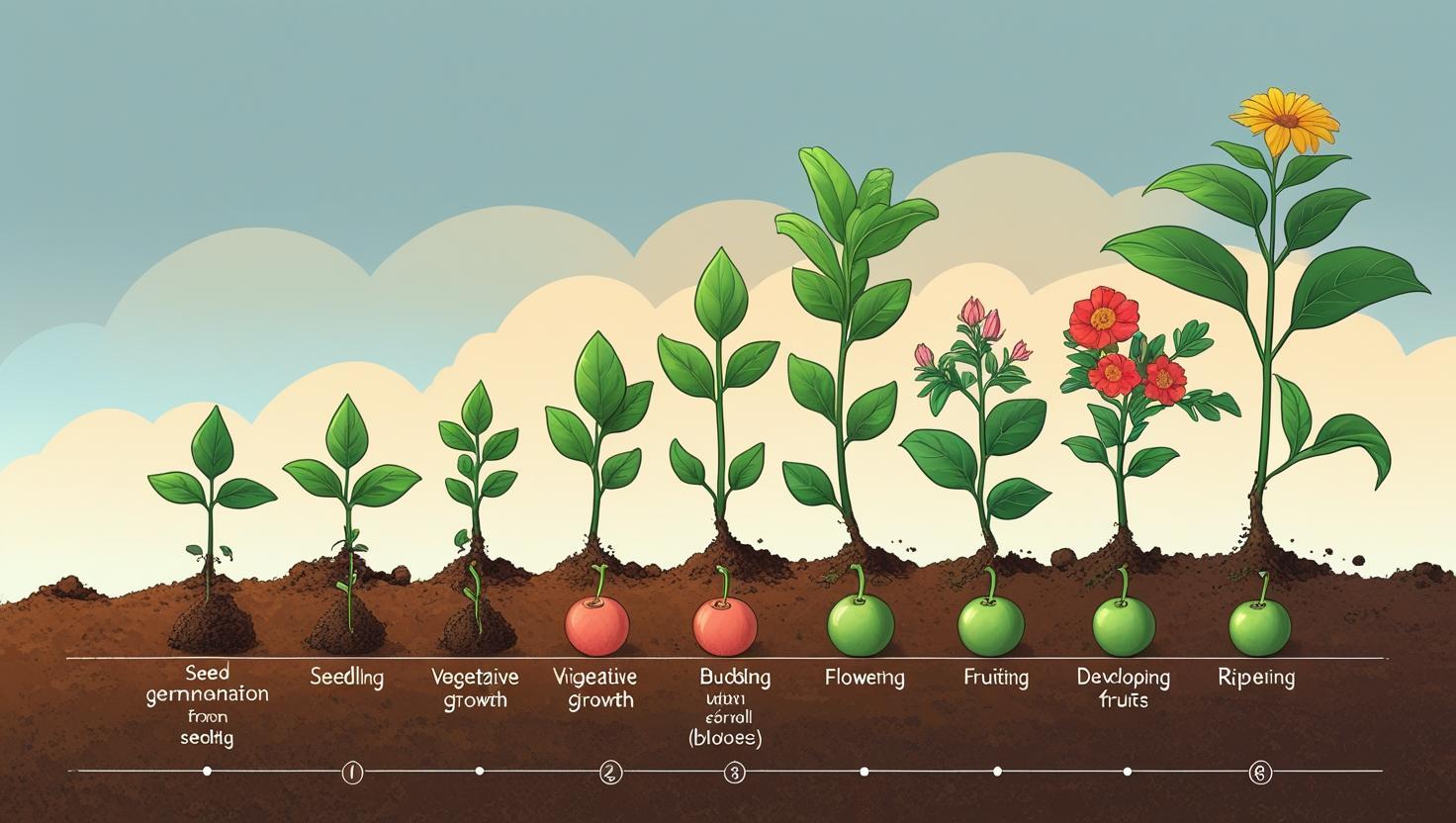 Different Stages of Plant Growth